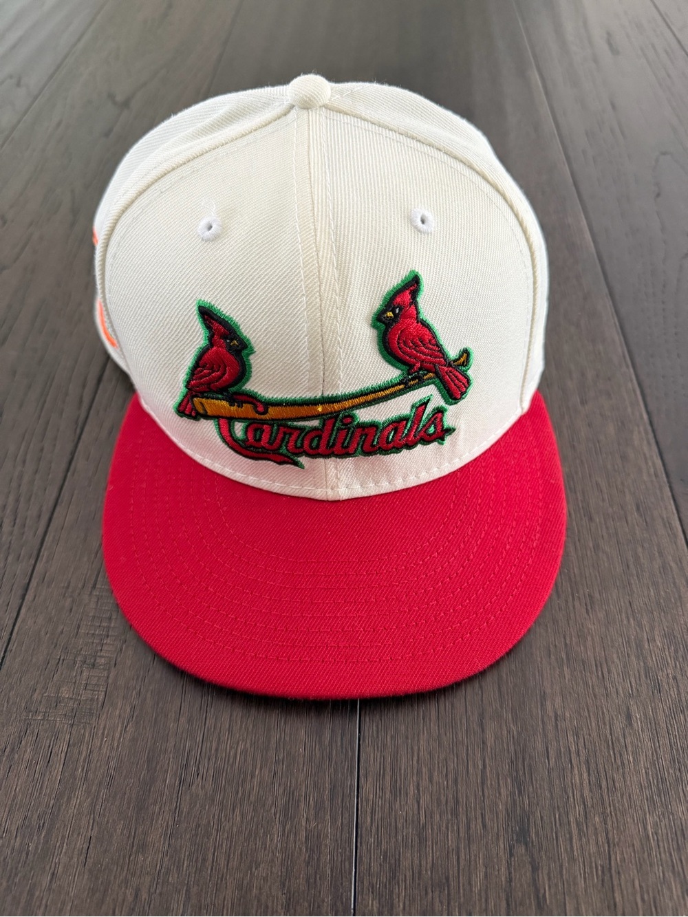 New Era Cream and Red Cardinals Baseball Snapback Hat